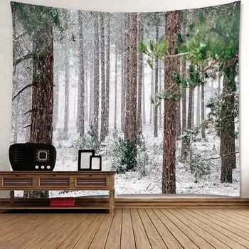 Meža Sniega Modelis Gobelēns Art Sienas Karājas Guļamistaba, Mājas Dekoru