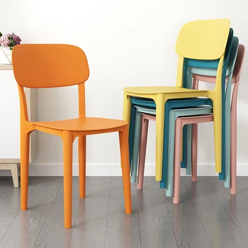 Modernās Ēdamistabas Krēsli Ziemeļvalstu Guļamistaba Izkārnījumos Mājas Krēsli Plastmasas Dizaineru Biroja Sillas Salons Comedor Bibliotēku Mēbeles LQQ40XP