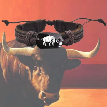 Modes Bull Totem Aproce Dzīvnieku Pamatnes Pītā Virve Unisex Ādas Aproces Vairumtirdzniecība
