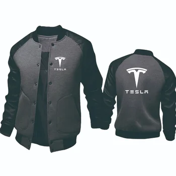 Modes jaunu Vīriešu džemperis Tesla auto logo drukas augstas kvalitātes Tīras kokvilnas segas augstas kvalitātes kokvilnas Gadījuma Vīriešu apģērbi Jaka V