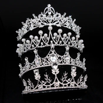 Modes Matu Rotas Jaunu Kristāla Kāzu Tiaras Princess Crown Sievietēm, Meitenēm, Rhinestone Pērļu Kāzu Līgavas Tiara Ķemme Dāvanu