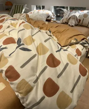 Modes pastorālo ziedu gultas komplekts pusaudžu meitene,dvīņu pilna karaliene, karalis mūsdienu kokvilnas mājas tekstila gultas loksnes spilvena pārvalks sega vāciņu