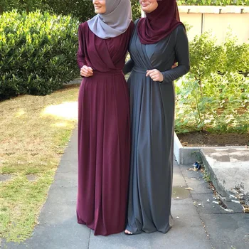 Musulmaņu Gara Kleita Sievietēm Kaftan Turcija Abaya Dubaija Eid Hijab Drēbes Femme MusulmaneRamadan Islāma Apģērba Caftan Marokens Vestido