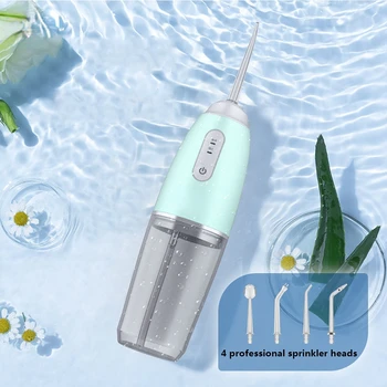Mutvārdu Irrigator Portatīvo Zobu Ūdens Flosser USB Lādējamu Ūdens Strūklas Diegs Zobu Pick 4 Jet Padoms 230ml 3 Režīmi IPX6