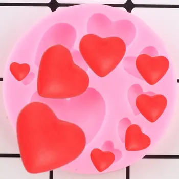 Mīlestība Sirdī, Silikona Veidnes Gem Šokolādes Fondants Pelējuma DIY Cupcake Cilindrs Kāzu Kūka Dekorēšanas Instrumentiem, Konfektes, Māla Sveķu Veidnes