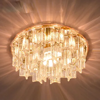 Mūsdienu LED Kristāla dzīvojamo Istabu, Koridora Griestu lampas Guļamistabas Uzstādīts Griestu Lampa Tawny Skaidrs, Stikla gaitenis Griestu Lampas