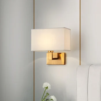 Mūsdienu Minimālismu LED Sienas Lampas Black / Gold Metāla Materiāls, Auduma Abažūrs E27 Daudzdzīvokļu Viesnīca, Dzīvojamās Istabas Dekori Apgaismes iekārtas