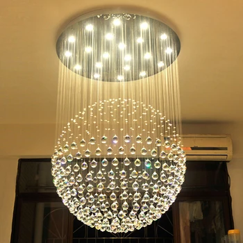 Mūsdienu retro sfērisku kristāla mirdzumu griestu lampa LED dzīvojamā istaba guļamistaba viesnīca restorāns apgaismojums tiešā pārdošana