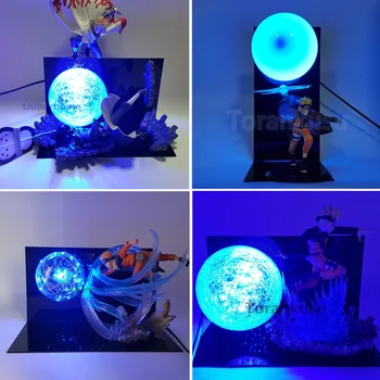 Naruto Minato VS Obito Anime Skaitļi Uzumaki Rasengan ēsmas zivtiņu vadi Rotaļlietas Darbības Rādītāji DIY Modelis Shippuden Ziemassvētku Dāvanu Statuetes