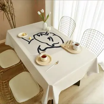 Nordic light luksusa vienkāršu līniju galdauts piederības studentu kopmītnē galda putekļus,-apliecinājumu, dekoratīvās galdauts classic galdauts