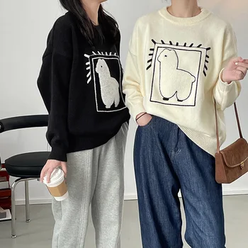 Obrix Sievišķīgs, Brīvs Comfy Džemperis Smieklīgi Sieviešu Ikdienas Korejiešu Stilā Salds Mūsdienu Atdzist Streetwear Džemperis Sievietēm