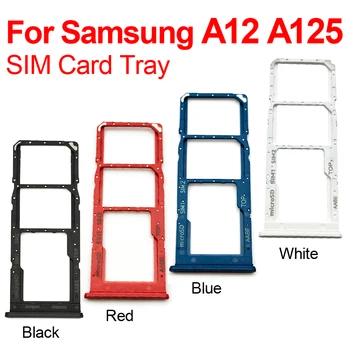 Oriģinālās Dual Sim Kartes Tālruņu SD Kartes ligzda Samsung Galaxy A12 A125 A125F Jauno Telefona SIM kartes Čipu Turētāja Slota Adapteris Lādē Daļa