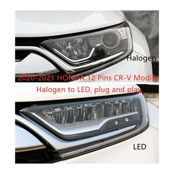 Par 2020 2021 Honda CR-V CRV 12 Tapas No Halogēna Uz LED Lukturu Adaptera Vadu Josta Lampas Uzlabot Modificētu Vadu