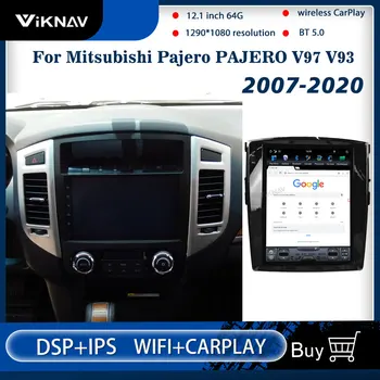 Par Mitsubishi Pajero 12.1 collu auto radio PX6 Android Auto Radio Atskaņotājs MITSUBISHI PAJERO V97 V93 2007-2020 Auto GPS
