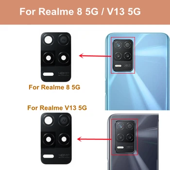 Par OPPO Realme 8 5G Atpakaļ Kameras Objektīvs Stikla Realme V13 5G Atpakaļskata Kamera Stikla Lēcu Rezerves Daļas