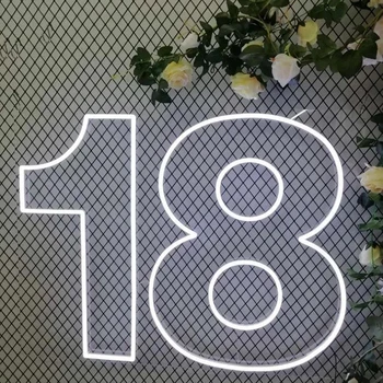 Pasūtījuma led 18 Astoņpadsmit laimes Dzimšanas dienā, elastīgu Neona Gaismas Zīme, Apdare, Mājas, Bārs pie Sienas Guļamistabā Puse Dekoratīvās Atdzist Neons Lampas