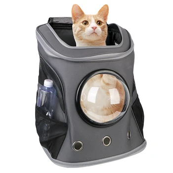 Pet Pārvadātājs Soma Āra Ceļojumu Pet Transporta Soma Premium Canvas Elpojošs Kosmosa Kapsula Lielu Jaudu Kaķis Plecu Mugursoma