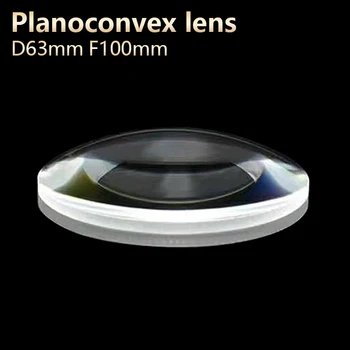 Plano izliektas lēcas galss Optisko objektīvu DIY Teleskopu Mikroskopa okulāru uzmanības centrā D100mm F50mm Pielāgojamu