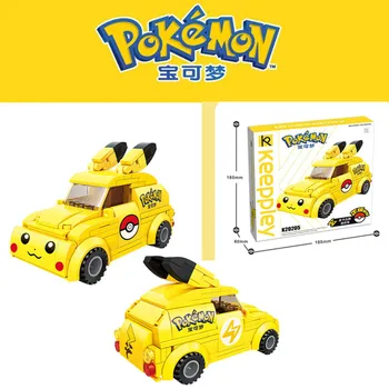 Pokemon Attēls Rotaļlietas Pokemonu Pikaču Oriģinālajā Kastē Lieliem Graudiņiem Bloki Automašīnu, Autobusu Modelis, Bērnu Puzzle Rotaļlietas Ziemassvētku Dāvanu Dzimšanas Dienā