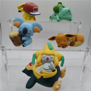 Pokemon Pikachu Bulbasaur Miega Stāvokli Rotājumu Rīcības Attēls Kolekciju Modelis Rotaļlietas