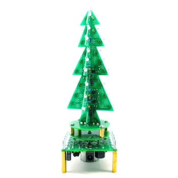 Rotācijas Krāsains Mūzikas Ziemassvētku Eglīte Elektronisko Komplekts LED Ūdens Gaismas Koks Elektronisko DIY Komplektu Ražošana