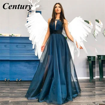 Royal Blue Vakara Kleita 2022-Line Pavada bez Piedurknēm Grīdas Garums, Sievietes Puses Oficiālu kleitas Elegants Īpaša Pasūtījuma Izgatavotas Sexy