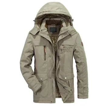 Rudens un ziemas vīriešu jaka gadījuma silts mētelis kapuci plus samta jaka liels izmērs M-6XL