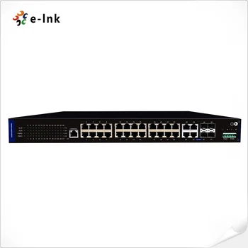 Rūpniecības Izdevās Ethernet Slēdzis: 24-Port RJ45 + 4-Port Combo TP/SFP Ethernet komutatoru. 28 Ostu Pārvaldības Ethernet Switch