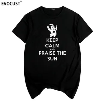 saglabājiet mieru un slavēt saule Tumšās Dvēseles II 2 Artērijas Spēle Jauniešu T-krekls Kokvilnas Vīriešu T krekls New TEE TSHIRT Sieviešu Modes unisex