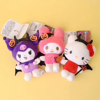 Sanrio Kawali Kuromi Hello Kitty Manu Melodiju Cinnamoroll Spilvens, Mēness, Zvaigžņu Plīša Rotaļlietas Plushie Keychain ar Pildījumu Lelle Bērniem dāvanu