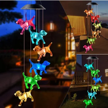 Saules Kļavu Piebalsot Gaismas Ūdensdrošs LED Bites Suņiem, Putniem, 7 Krāsu Maiņa Countyard Lampas, Balkona Dārza Terases Āra Apdare