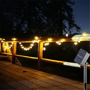 Saules Lampas Āra 5m 7m 12m Star Power LED String Pasaku Gaismas 6V Saules Vītnes Dārza Mājas, Ziemassvētku Dekori Āra