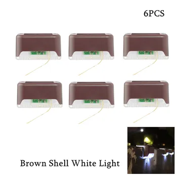 Sienas Lightings 6Pcs Kāpņu Āra Soli, Apgaismojums Pagalmā Dārza Dekorēšana IP65 Waterproof Žogu Solar Power LED Guardrail Lampas