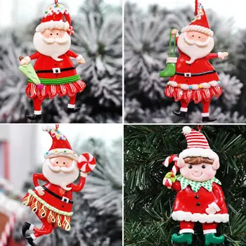 Siksniņa Ziemassvētku Puse Kulons Ziemassvētku Rotājumu Klauns Santa Claus ar Apdzīvotības/Konfektes/Koka Kulons