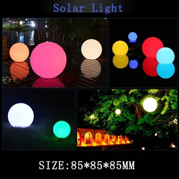 Solar Power LED Bumbu Lampas Krāsu Maiņa/Vienmērīga RGB Gaismas Uzlādējams Baseins Dārza Dekori Gaismas HEE889
