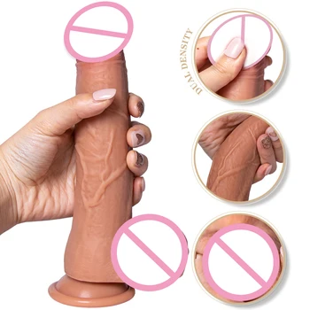 Super Nekustamā Mīkstas Ādas Tekstūru Viltus Penis, Dildo Cilvēks Dzimumorgāniem Dick Modeli Pieaugušo Femme Seksa Rotaļlietas Sievietēm Masturbator Produktu Anālais