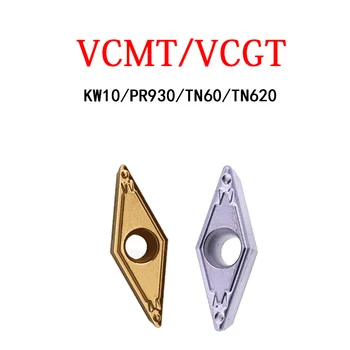 Sākotnējā Karbīda Ieliktņiem VCMT VCGT VCMT080202 VCMT080204 HQ VCMT080204HQ VCMT110304HQ PR930 TN60 TN620 CNC Virpas, Virpošanas iekārtas