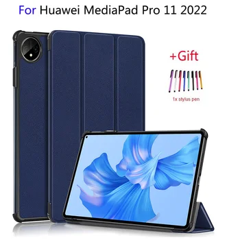 Tablete Gadījumā Huawei MediaPad Pro 11 2022 Ultra-plānas Smart Shell Stand Aizsardzības Vāks Mate Pad 11inch Tabletes Būtiska
