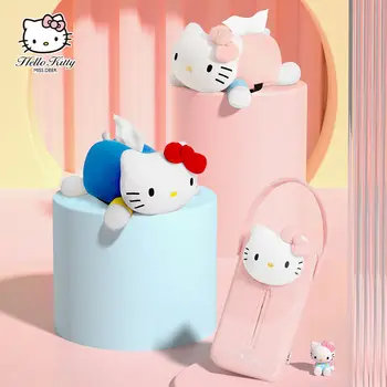 TAKARA TOMY Hello Kitty Auto Audu Lodziņā Apdare Cute Karikatūra Elkoņbalsti Lodziņā Krēslu Atpakaļ Radošo Audu Uzglabāšanas Kaste Auto Box Atvilktne