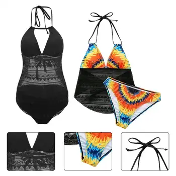 Top Biksītes Set Stilīgi Beachwear V-veida kakla Sexy Pavada Acu Vasaras Sadalīt Peldkostīmu, Ūdens Aktivitātes peldkostīms Sievietēm Peldkostīmi