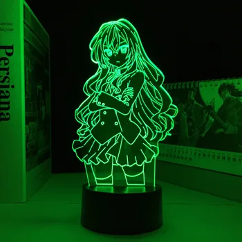 Toradora LED Nakts Gaisma Bērniem Guļamistaba Dekori Nightlight Dzimšanas dienas Dāvanu Manga Taiga Aisaka Istabas Galda Lampas Anime Dropship Labāko