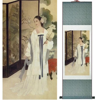 Tradicionālā Ķīniešu jaukas meitenes, krāsošana Home Office Apdare beautifull sieviešu painting041012