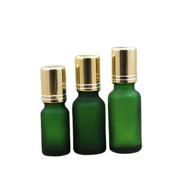 Tukša 5~100ML Roll On Smaržas Rullīšu Pudeli Matēta Zaļa Stikla Aromterapijas Uzpildāmas Roll Uz Pudeles Ēteriskās Eļļas 15pcs