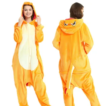 Unisex Pieaugušām Sievietēm Dzīvnieku Pidžamas Anime Onesie Dinozauru Varde Pingvīns Kostīmu Flaneļa Karikatūra Pelēkā Vārna Unicorn Cosplay Sleepwear