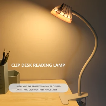 USB acu aizsardzība klipu galda gaismas radošo studentu kopmītnē, guļamistabas gultas lasīšanas gaismas vairāku leņķa rotācijas nakts gaisma