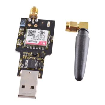 USB savienojumu ar GSM Modulis Ar Bluetooth Funkciju Sim800c Modulis Ch340t Četru Joslu GSM / GPRS Īsziņu Radiostacija Ar Antenu