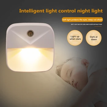 Viedo sensoru gultas lampa jaunu dīvaini, radoši dāvanu LED lampas plug-enerģijas taupīšanas gaismas vadības nakts gaisma