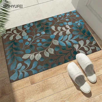 Vienkāršas un modernas Skandināvijas absorbējošu vannas istabas paklājs sadzīves durvju paklājiņš, guļamistaba, durvis, grīdas paklājs sadzīves neslīdoša segu
