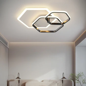 Vienkāršs LED Mūsdienu Lustras Gaismas Dzīvojamā Ēdamistaba Guļamistaba Villa Daudzdzīvokļu mājas Iekštelpu Apgaismojums, Lampas Tālvadības kontroles Dimming