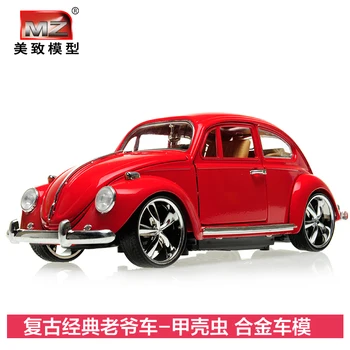 Vintage klasiskās automašīnas vw beetle sakausējuma auto modelis sakausējuma auto rotaļu izsmalcinātu dāvanu